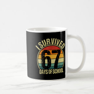 Vintage I Survived 67 Days Of School Funny Meme Te Coffee Mug