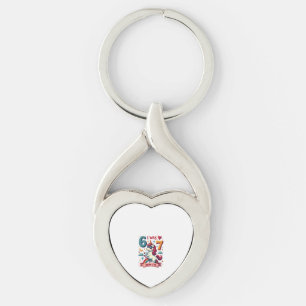 Vintage I Was 6 Now Im Unicorn Birthday Party Vect Keychain