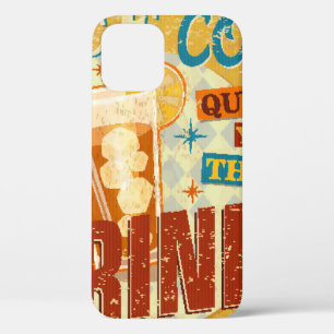 Vintage Ice Cold Drinks metal sign. vintage, soda, iPhone 12 Case