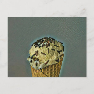 Vintage ice cream art postcard