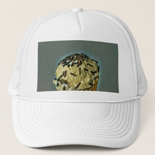Vintage ice cream art trucker hat (Front)