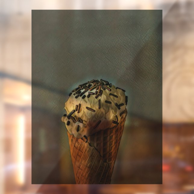 Vintage ice cream art window cling (Sheet 2)