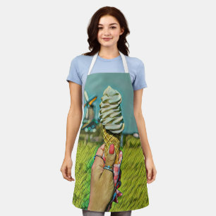 Vintage ice cream artwork apron