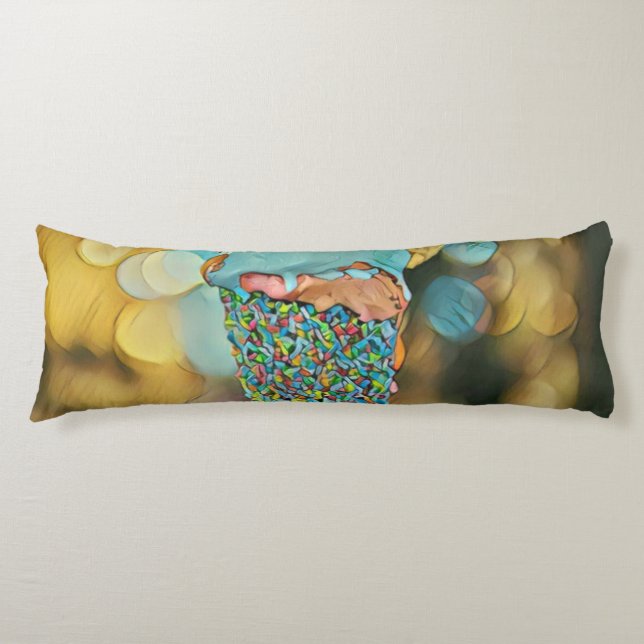 Vintage ice cream artwork body pillow (Front)