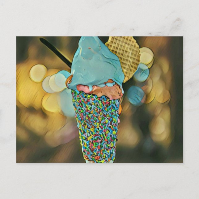 Vintage ice cream artwork postcard (Front)