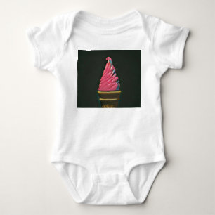 Vintage ice cream cone baby bodysuit