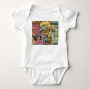 Vintage ice cream cone baby bodysuit