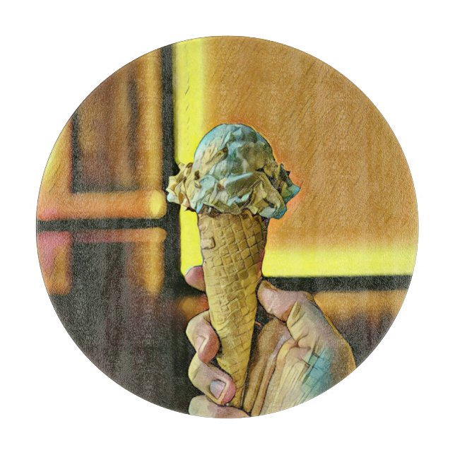 Vintage ice cream cone cutting board (Front)