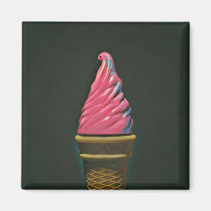 Vintage ice cream cone magnet