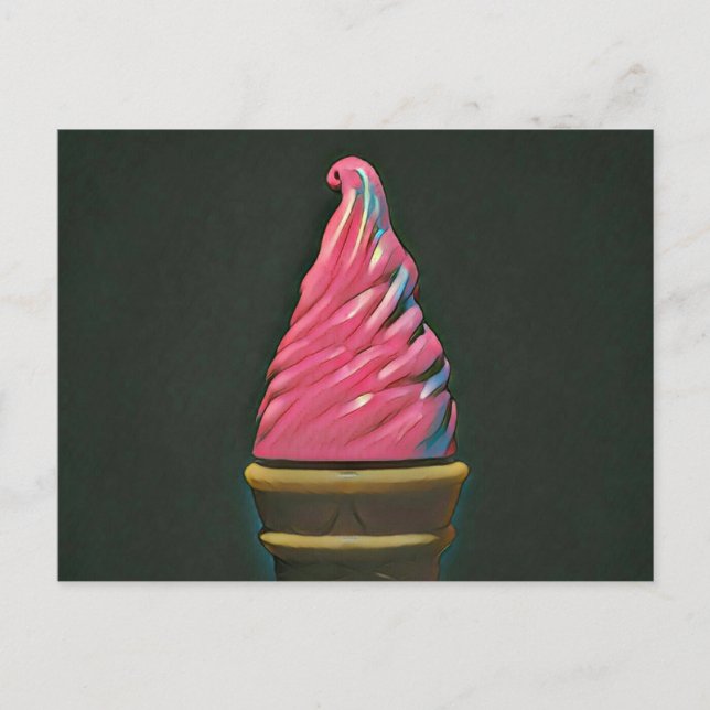 Vintage ice cream cone postcard (Front)