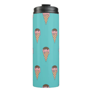 Vintage Ice Cream Pattern: Pastel Palette. Thermal Tumbler