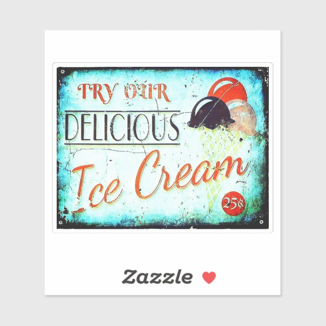 Vintage ice cream sign (Sheet)