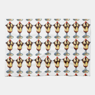 Vintage Ice Cream Sundae Kitchen Towel