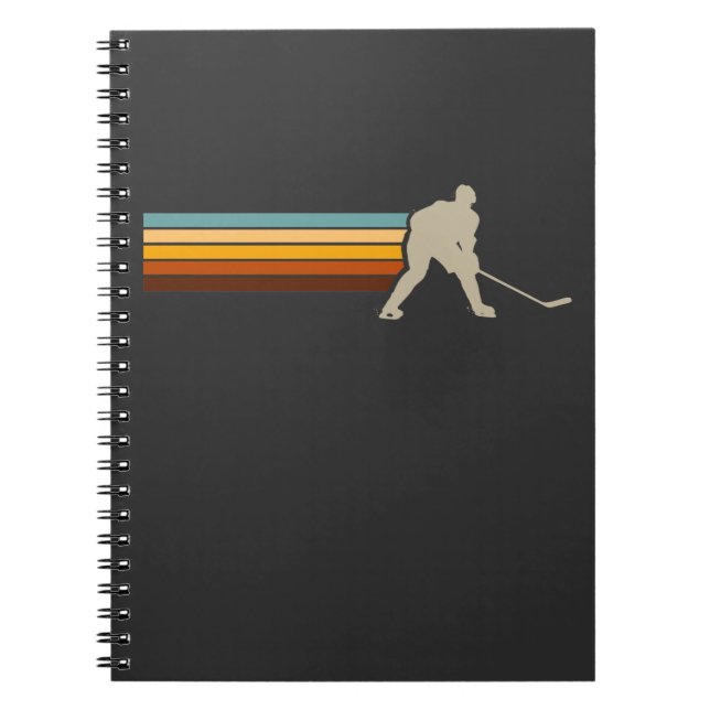 Vintage Ice Hockey Centre Defence Player Notebook (Front)