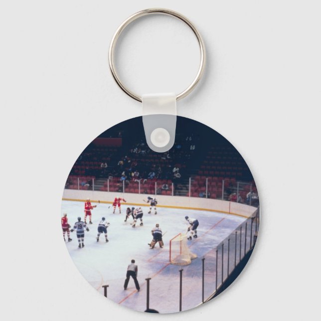 Vintage Ice Hockey Match Keychain (Front)