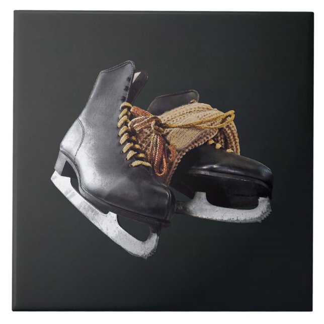 Vintage Ice Skates Tile (Front)