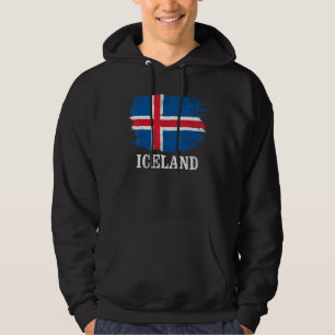 Vintage Iceland Flag For Icelandic   Hoodie