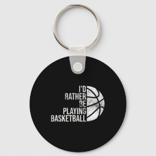 Vintage I'd Rather Be Playing Sketll Present For P Keychain