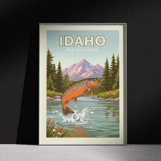 Vintage Idaho Poster