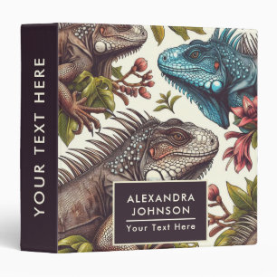 Vintage Iguana Seamless Painting Binder