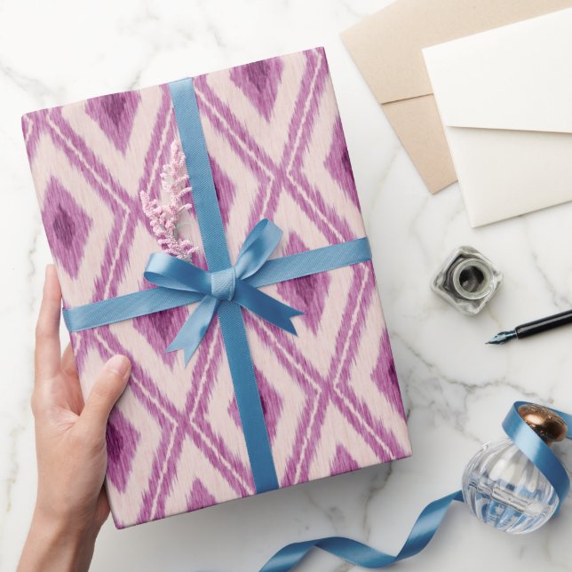 Vintage Ikat purple pattern. Wrapping Paper (Gifting)