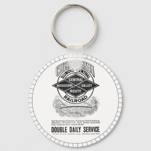 Vintage Illinois Central RR Basic Keychain