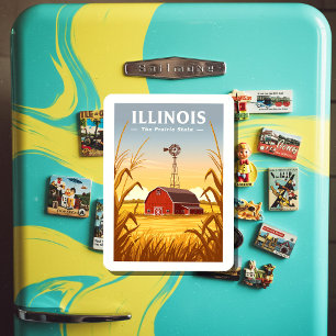 Vintage Illinois Magnet