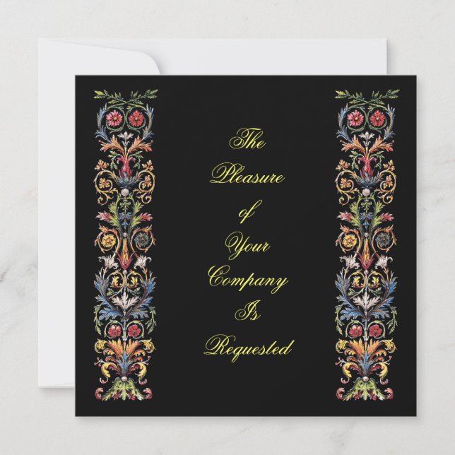Vintage Illuminated Gothic Art Custom Invitations (Front)