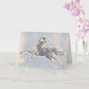 Vintage Illustrated Horse Dreamy Art Note Card
