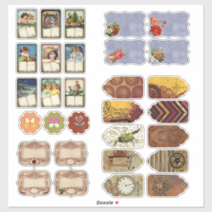 Vintage Illustrated Jornal Planner Scrabooking