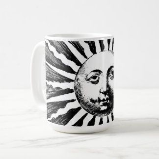 Vintage Illustrated Sun Coffee Mug
