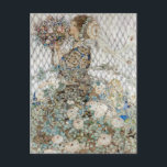 Vintage Illustration Annie French "The Rose"  Postcard<br><div class="desc">Soft and romantic,  this postcard celebrates the beauty of the maiden and her flower bouquet. It dates to the early 1900's and by the Scottish artist Annie French.</div>