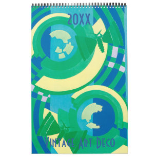 Vintage Illustration Art Deco Pochoir Patterns Calendar