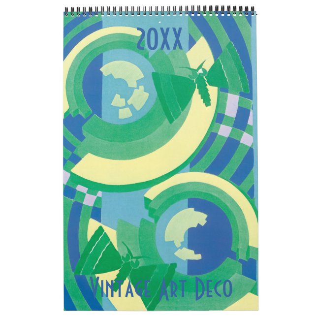 Vintage Illustration Art Deco Pochoir Patterns Calendar (Cover)