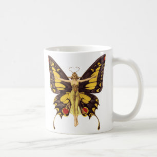 Vintage Illustration Butterfly Fairy Coffee Mug