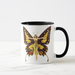 Vintage Illustration Butterfly Fairy Mug