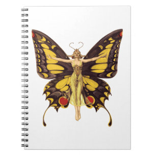 Vintage Illustration Butterfly Fairy  Notebook