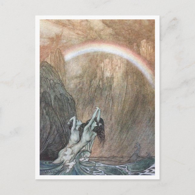 Vintage Illustration by Arthur Rackham Ring Cycle Postcard (Front)