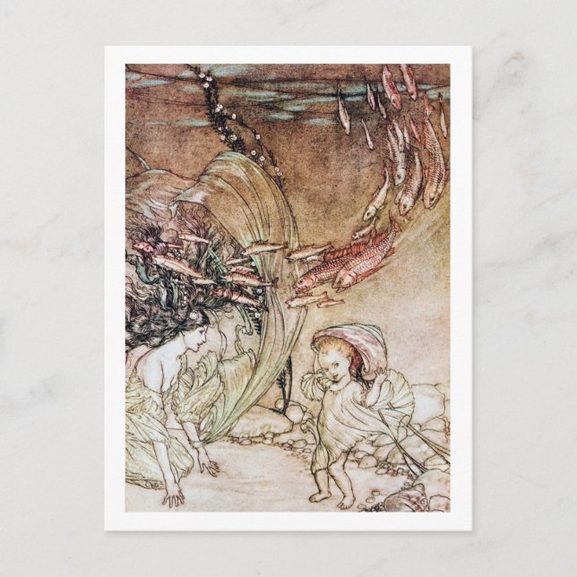 Vintage Illustration by Arthur Rackham Undine Postcard (Front)