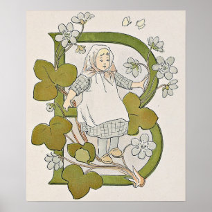 Vintage Illustration by Ottilia Adelborg Poster