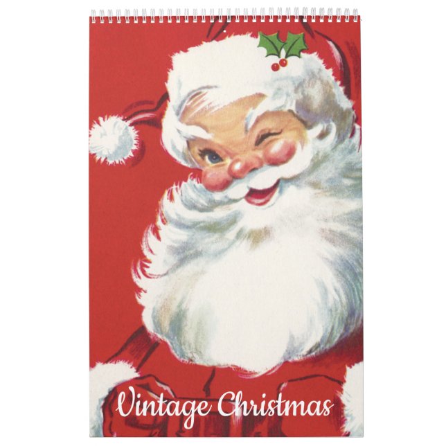 Vintage Illustration Christmas Santa Claus Calendar (Cover)