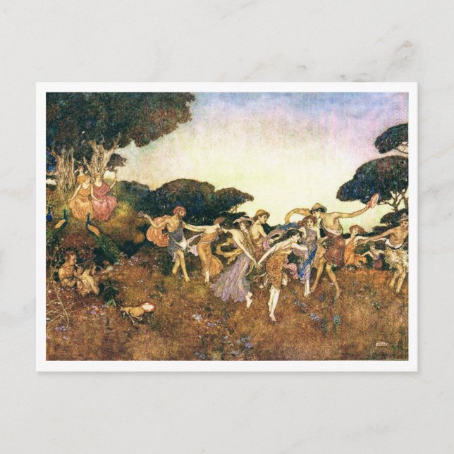 Vintage Illustration Edmund Dulac Tempest Postcard (Front)