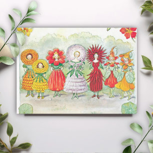 Vintage Illustration Little Lassie by Elsa Beskow Card