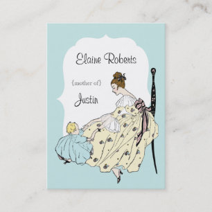 Vintage Illustration Mommy Card for Boys