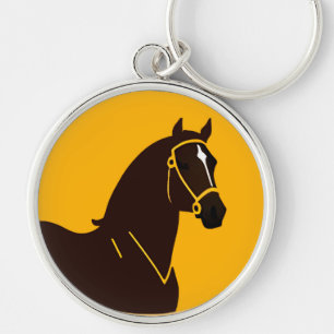Vintage Illustration of a Horse Keychain
