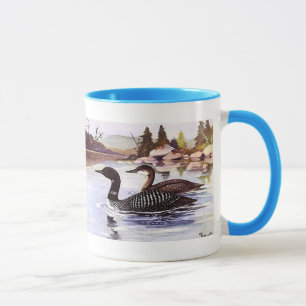 Vintage illustration of a nature scene mug