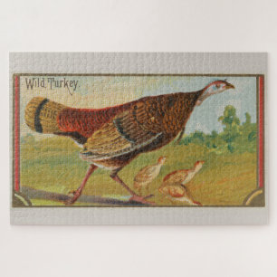Vintage Illustration of a Wild Turkey (1889) Jigsaw Puzzle