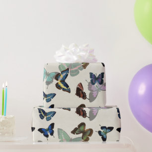 Vintage Illustration of Butterflies Wrapping Paper