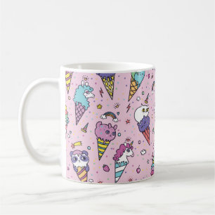 Vintage illustration of Cute ice cream cones that Coffee Mug