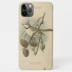 Vintage Illustration of European Crested Tit iPhone 11 Pro Max Case
